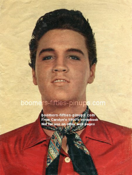  &copy; boomers pinups work product - elvis presley picture with 1950's fashion scarf