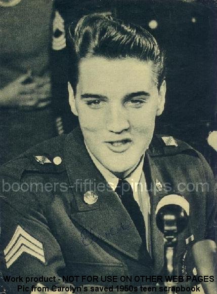  &copy; boomers pinups work product - elvis presley in army uniform