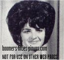 high school song leader, back-combed hair