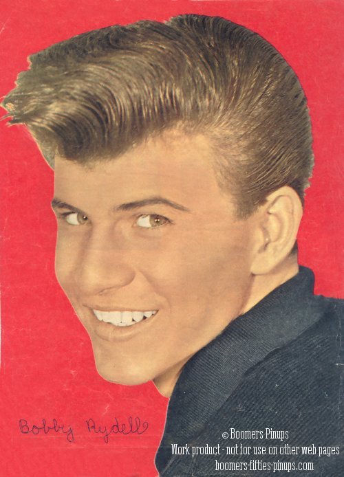  &copy; boomers pinups restored work product - bobby rydell favorite pinup photo