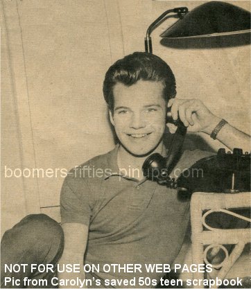  &copy; boomers pinups work product - bobby vee pinup picture