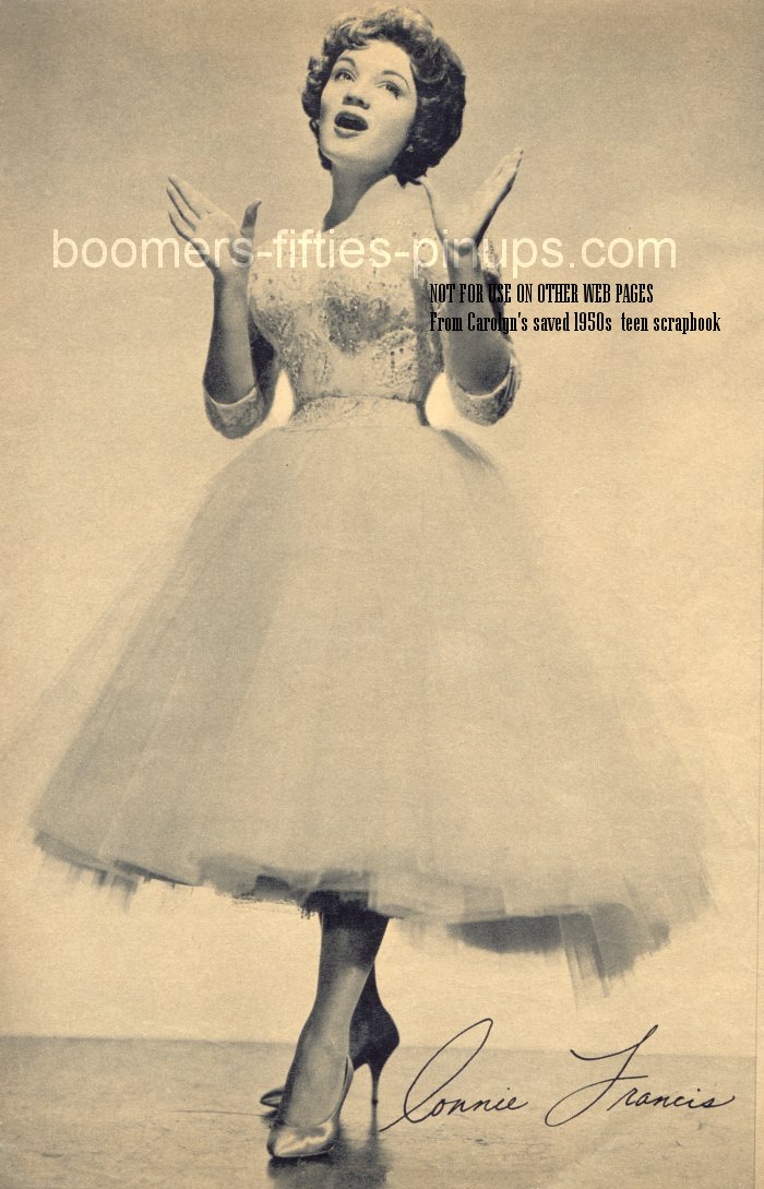  &copy; boomers pinups work product - connie francis singing photo