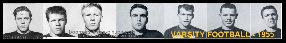 1955 varsity: loveland, ralph,ronsse,mike, tom, jerry, larry