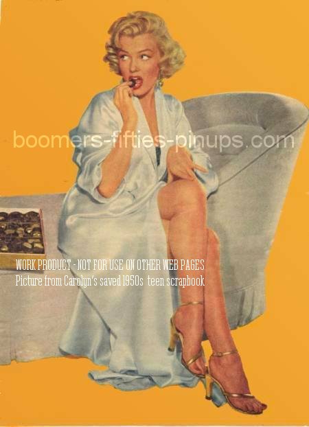 &copy; boomers pinups work product - marilyn monroe with box of chocolates photo