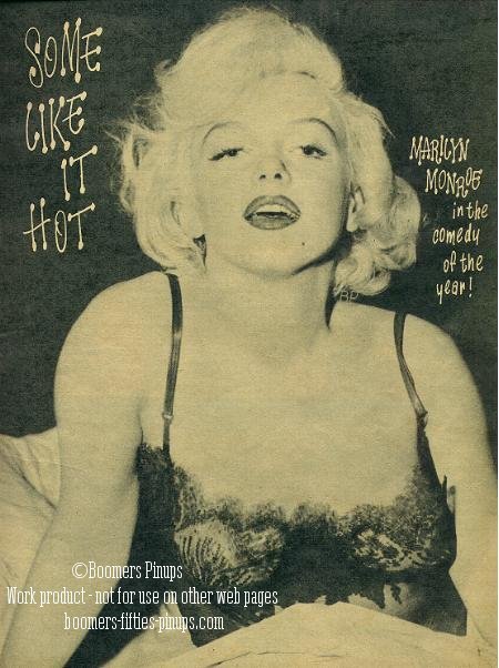  &copy boomers pinups - marilyn monroe some like it hot picture